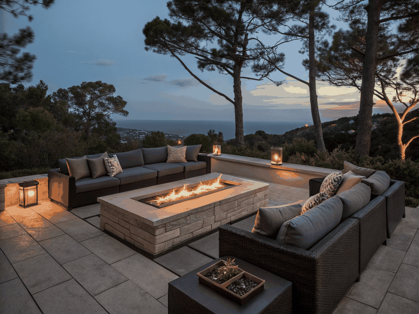 covered terrace living space and outdoor hearth renovation